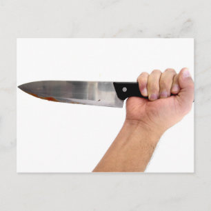 Erstochen in der Rückseite - Sie verdienen dieses Postkarte