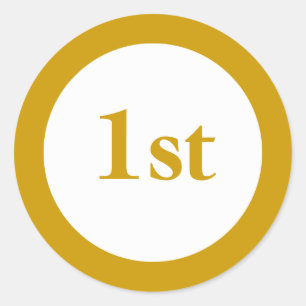 Erstplatzierung Runder Aufkleber