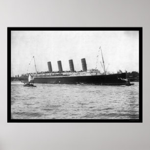 Erstreise des Lusitania 1907 Poster