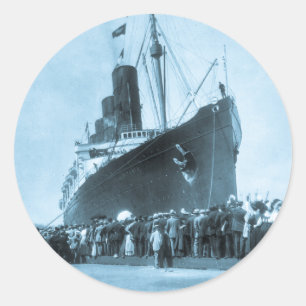 Erstreise von EffektivwertLusitania, 13 Septemeber Runder Aufkleber