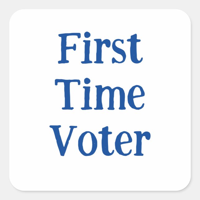 Erstwähler Quadratischer Aufkleber (Vorderseite)