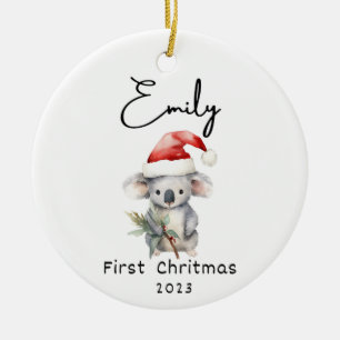 Erstweihnachtsfest, Personalisierter Name des Baby Keramik Ornament