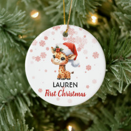 Erstweihnachtsgebäck niedlich Giraffe Keramik Ornament