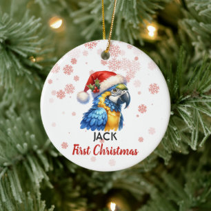 Erstweihnachtsgebäck niedlich Macaw Parrot Keramik Ornament