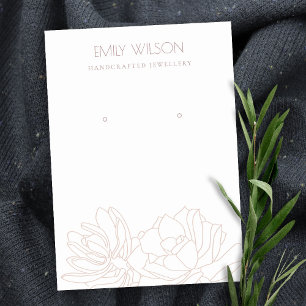 ERT CACTUS ERFOLGREICHE BLUSH PINK EARRING DISPLAY VISITENKARTE