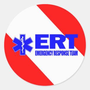 ERT - Notfallteam Runder Aufkleber