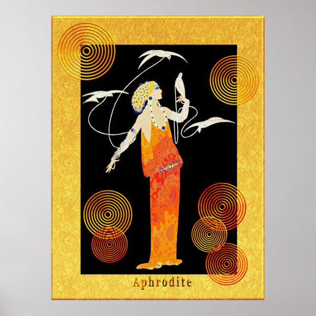 ERTE Aphrodite (künstlich verändert) Poster (Vorne)