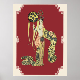 Erté - Asian Princess Suite, Bamboo Poster