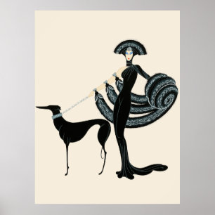 Erté - Auf der Theatersuite, Symphonie in Schwarz Poster