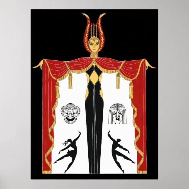 Erté - Broadway's in Fashion [Nachtversion] Poster (Vorne)