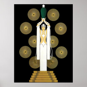 Erté - Emerald Vase [Nachtversion] Poster