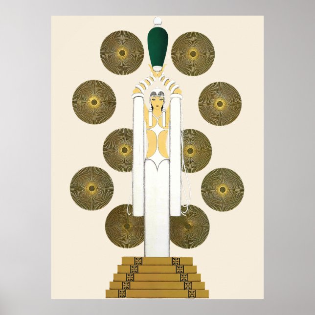 Erté - Emerald Vase Poster (Vorne)