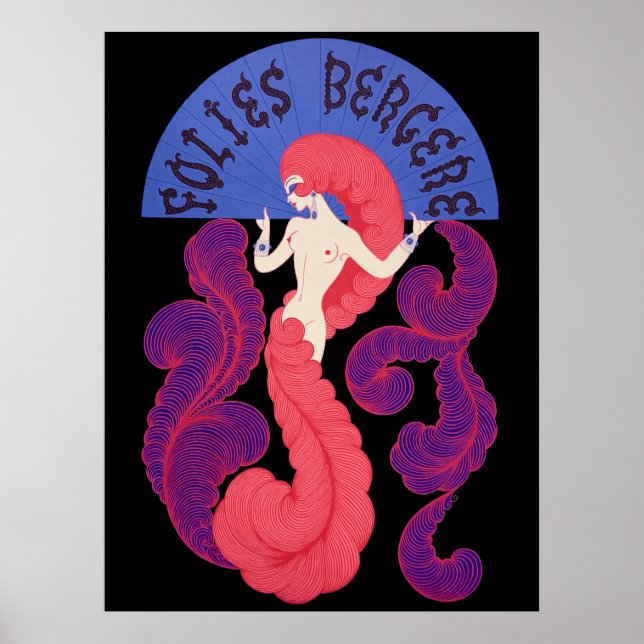 Erté - Folies Bergere [Nachtversion] Poster (Vorne)