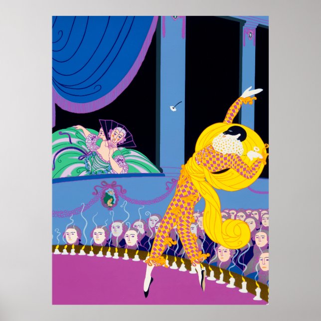 Erté - Harlequin Poster (Vorne)