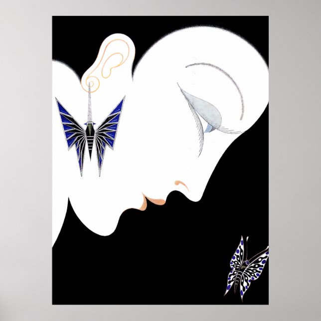 Erté - Harper's Bazaar, Mai 1928 [Nacht] Poster (Vorne)