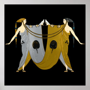 Erté - Legends Suite, Schwestern [Nachtversion] Poster