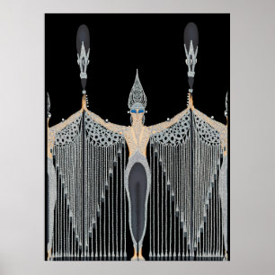 Erté - Les Bijoux de Perle [schwarz] Poster