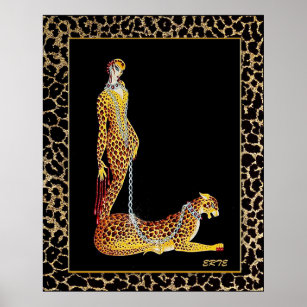 Erte - The Leopard Lady Poster