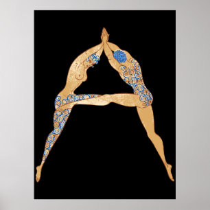 Erté - The Letter A von der Alphabet Suite, 1976 Poster