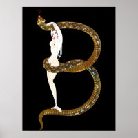 Erté - The Letter B aus der Alphabet Suite, 1976