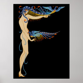 Erté - The Letter F von der Alphabet Suite, 1976 Poster
