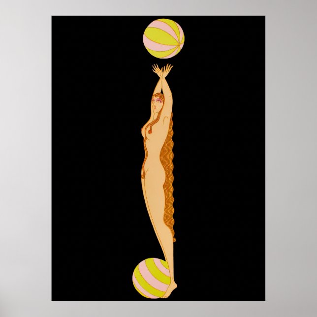 Erté - The Letter J aus der Alphabet Suite, 1976 Poster (Vorne)