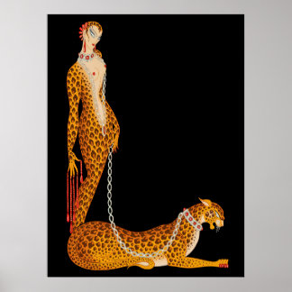 Erté - The Letter L aus der Alphabet Suite, 1976 Poster