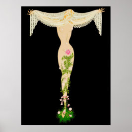 Erté - The Letter T aus der Alphabet Suite, 1976 Poster
