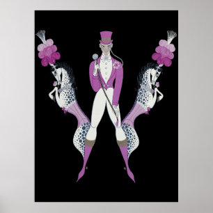 Erté - The Letter W aus der Alphabet Suite, 1976 Poster