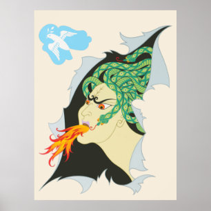 Erté - The Seven Deadly Sins Suite, Anger, 1983 Poster