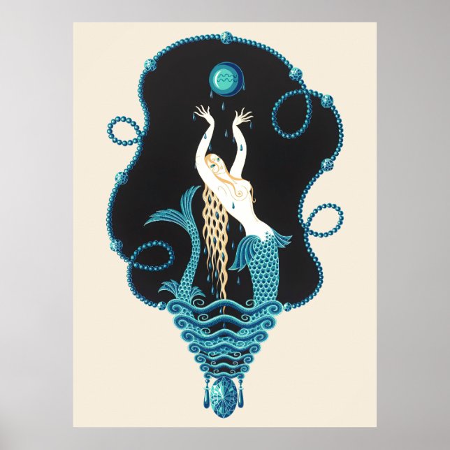 Erté - The Wertvoll Stones Suite, Sapphire, 1969 Poster (Vorne)