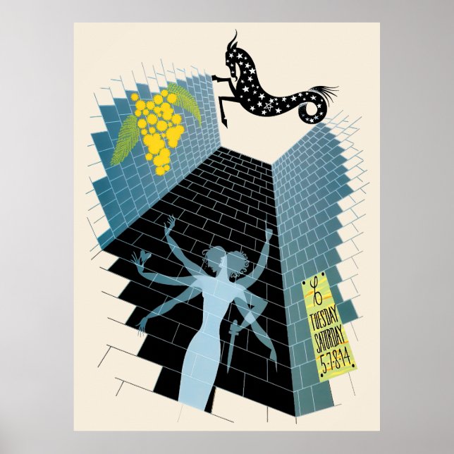 Erté - The Zodiac Suite, Capricorn Poster (Vorne)