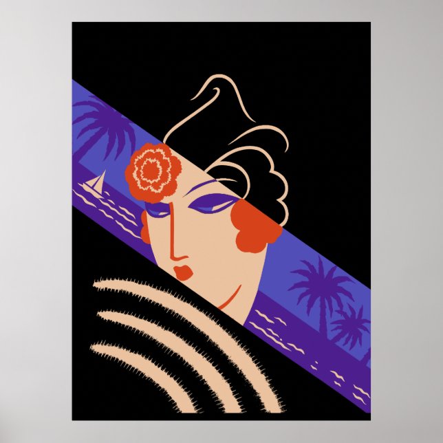 Erté - Winter Resorts [Nachtversion] Poster (Vorne)