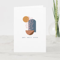 Erthy Abstrakt Geometric Botanical Get Well bald
