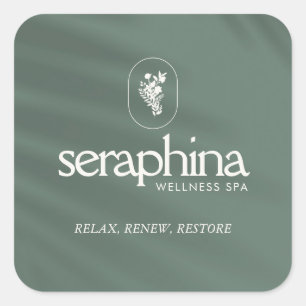 Erthy Elegance Logo Beauty, Wellness, Wellness-Cen Quadratischer Aufkleber