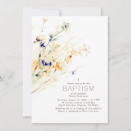 Erthy Fall Blume Elegante Taufe Einladung