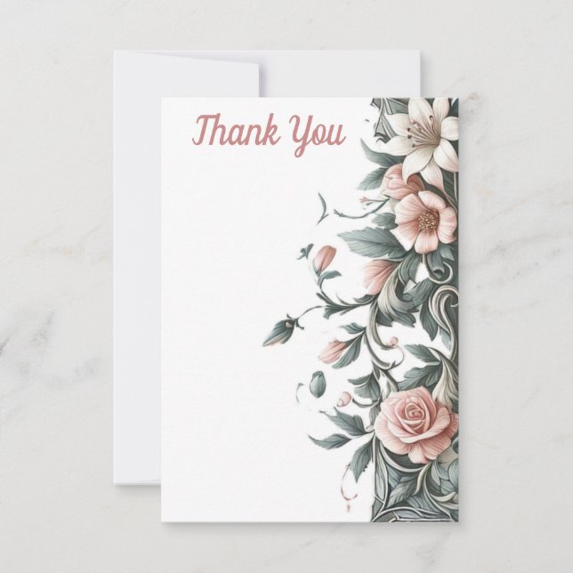 Erthy Floral Valley Dankeskarte (Vorderseite)