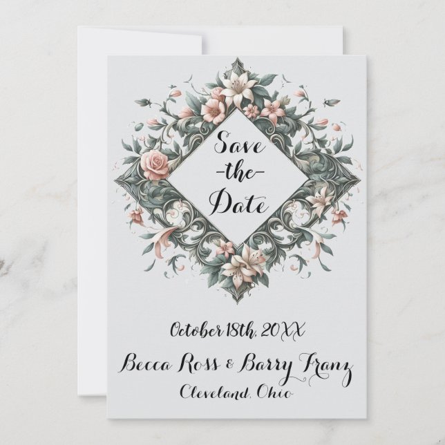 Erthy Floral Valley Save The Date (Vorderseite)