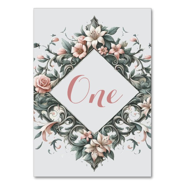 Erthy Floral Valley Tischnummer (Rückseite)