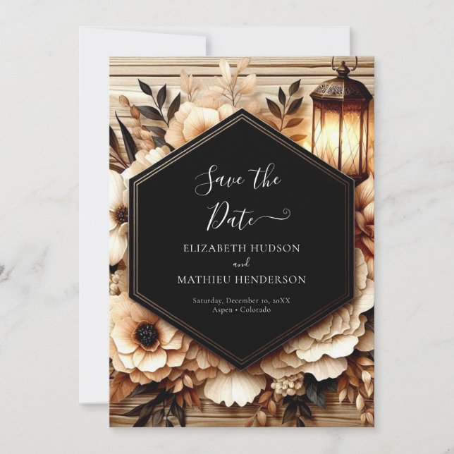 Erthy Minimal Rustic Wedding Save The Date (Vorderseite)