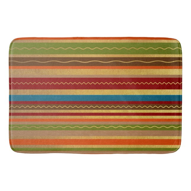Erthy Tone Stripes Badematte (Vorderseite)
