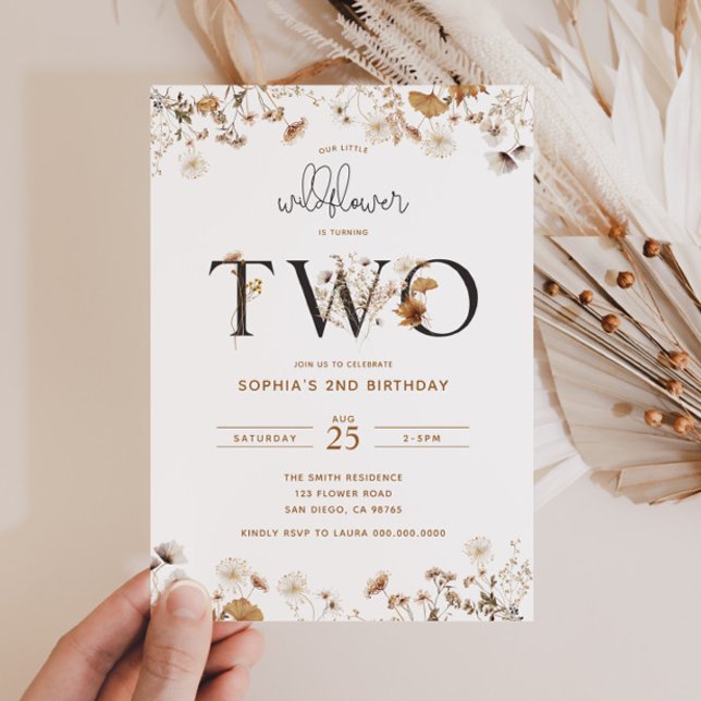 Erthy Wildblume 2. Geburtstag Einladung (Von Creator hochgeladen)