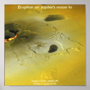 Eruption am Jupitermond Io Poster