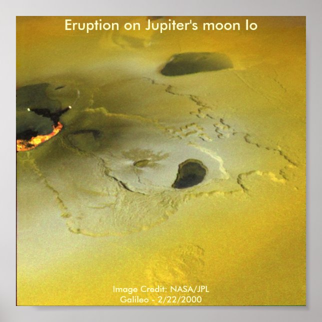 Eruption am Jupitermond Io Poster (Vorne)