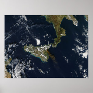 Eruption des Ätna in Sizilien Poster