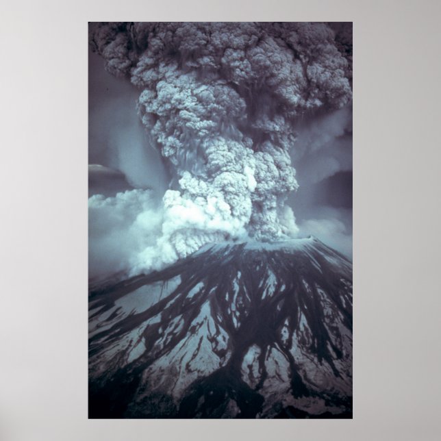 Eruption des Berges St. Helens Stratovulkan 1980 Poster (Vorne)