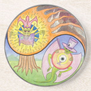 "Eruption" Mandala-Getränk-Untersetzer Getränkeuntersetzer