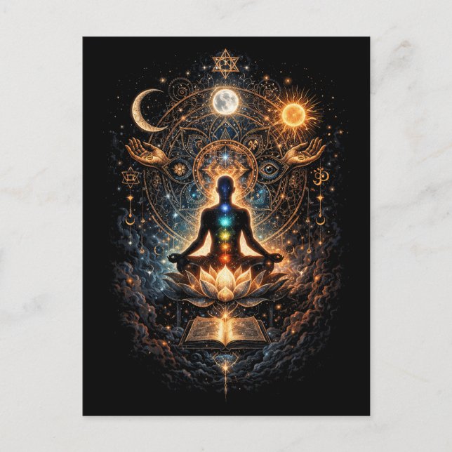 Erwachen des inneren Kosmos Postkarte (Vorderseite)
