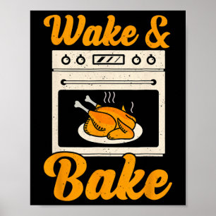 Erwachen Ke Turkey Festmahl Abendessen Koch Lustig Poster