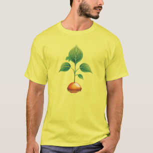 Erwachendes Saatgut - ein zartes Logo für Wachstum T-Shirt